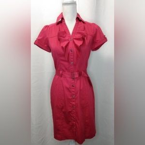 Pink shirt dress perfect for the office